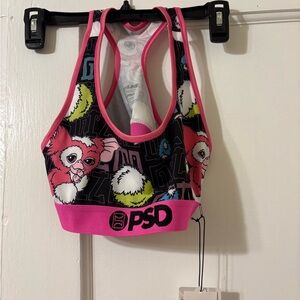 PSD Gremlins Pink and Black Racerback Sports Bra